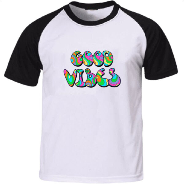 Camiseta Raglan Hippie Psicodelico Boas Vibracoes