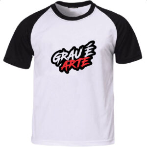 Camiseta Raglan Grau e arte
