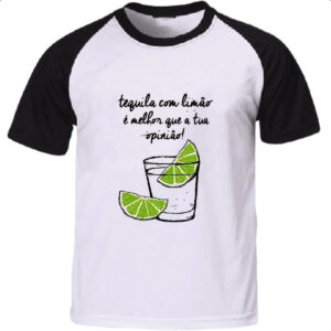 Camiseta Raglan Tequila com limao opniao
