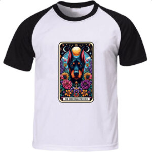 Camiseta Raglan Taro cachorro Doberman