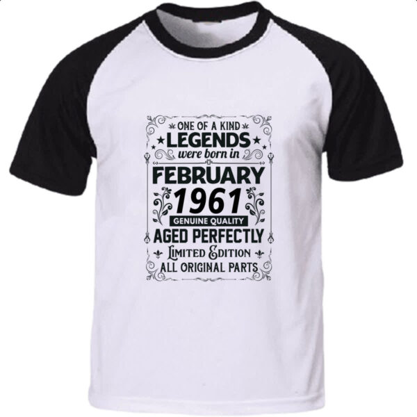Camiseta Raglan Legends Were Born FEV-1961
