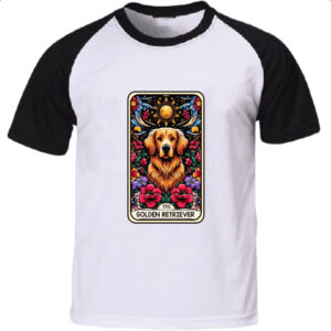 Camiseta Raglan Taro cachorro Golden Retriever