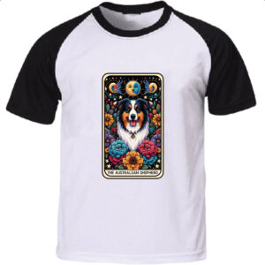 Camiseta Raglan Taro cachorro Pastor Australiano