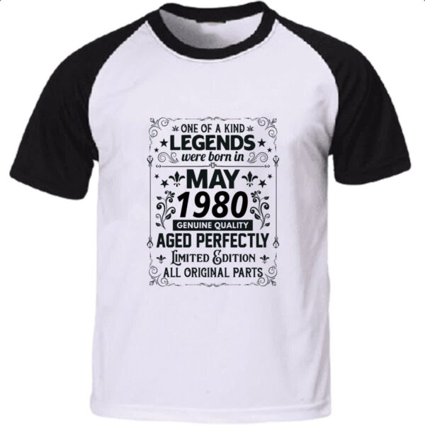 Camiseta Raglan Legends Were Born MAI-1980