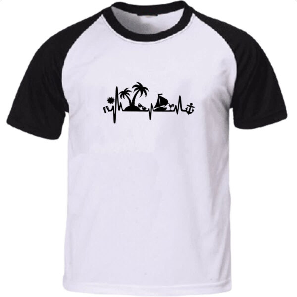 Camiseta Raglan Surf Batimento Cardiaco
