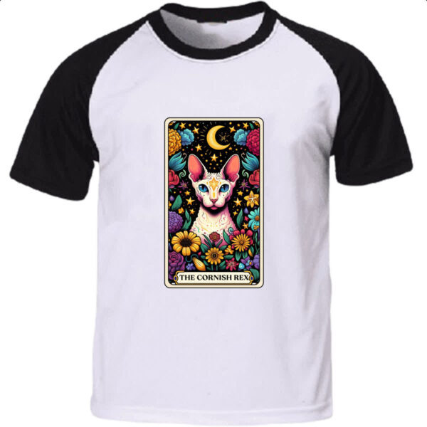 Camiseta Raglan Taro gato Cornish Rex
