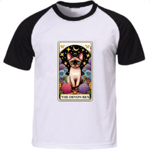 Camiseta Raglan Taro gato Devon Rex