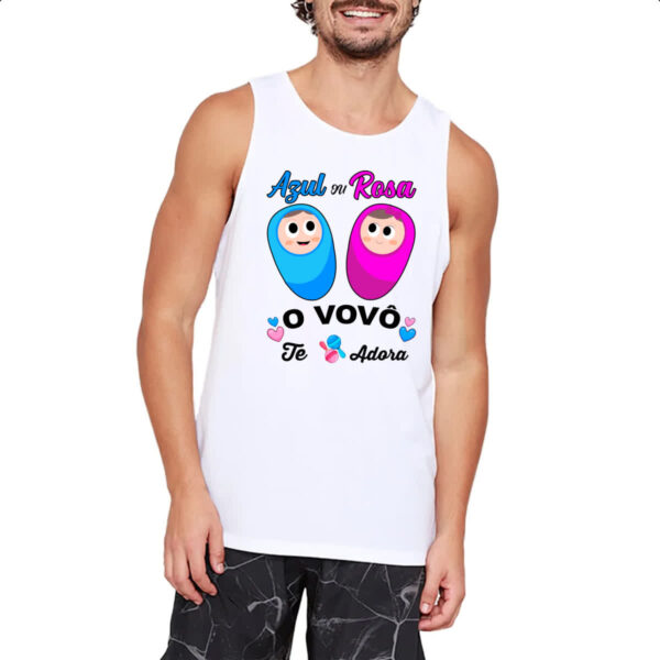 Camiseta Regata Cha Revelacao o Vovo te adora - Imagem 2