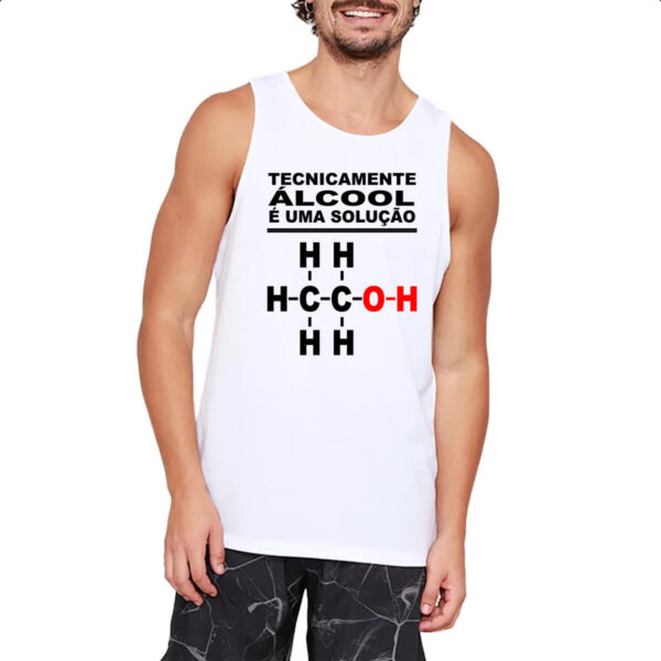 Camiseta Regata Tecnicamente alcool e uma solucao - Imagem 2