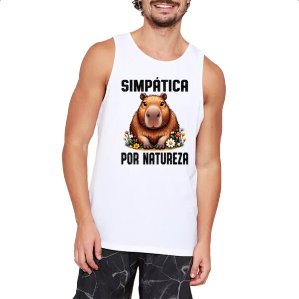 Camiseta Regata Capivara Simpatica por Natureza - Imagem 2
