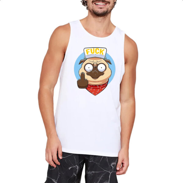 Camiseta Regata Pug Mal Educado - Imagem 2
