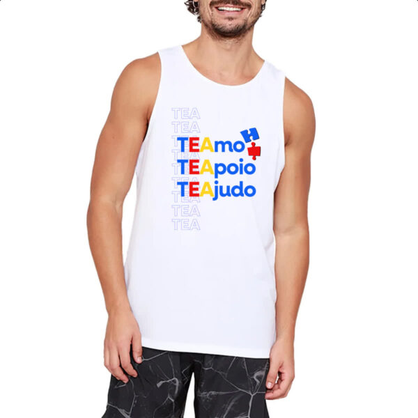 Camiseta Regata Autismo Amo Apoio Ajudo - Imagem 2