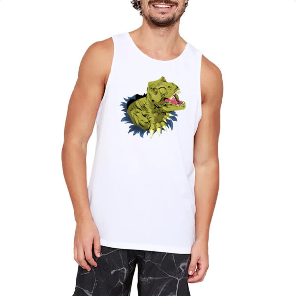 Camiseta Regata Tiranossauro Rex Rasgando a Camisa - Imagem 2