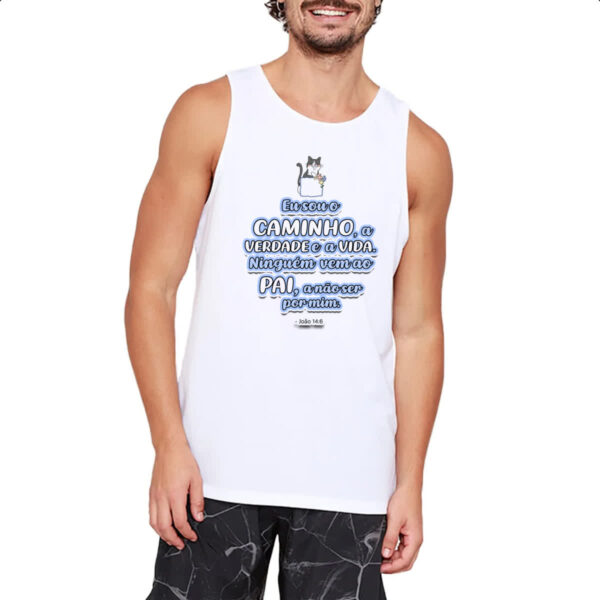 Camiseta Regata Versiculo Fofinho eu sou o caminho - Imagem 2