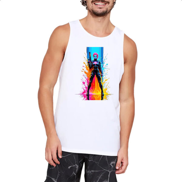 Camiseta Regata Guerreira espacial splash art - Imagem 2