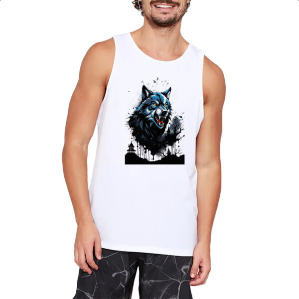 Camiseta Regata Lobo arte psicodelica - Imagem 2