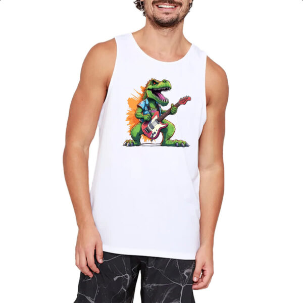 Camiseta Regata T-Rex Guitarrista - Imagem 2