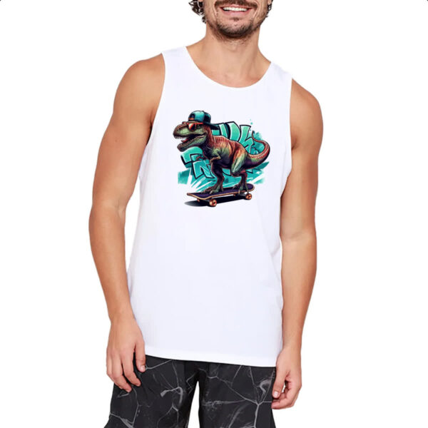 Camiseta Regata T-Rex Skatista - Imagem 2