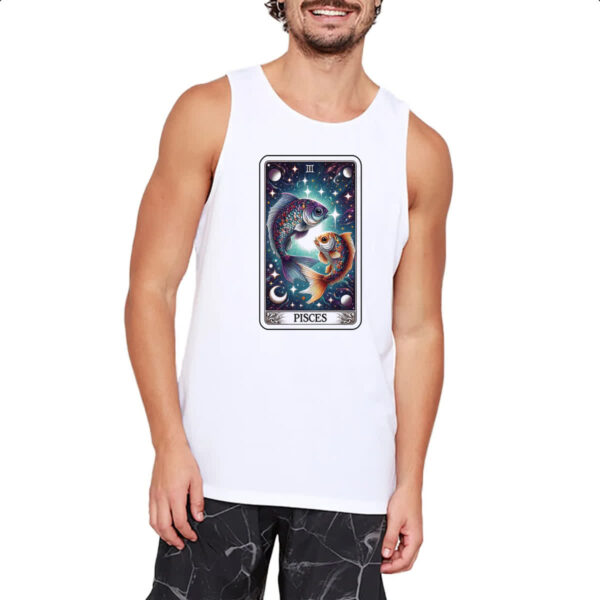 Camiseta Regata Signo Carta Taro Peixes - Imagem 2