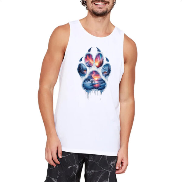 Camiseta Regata Urso Polar Pata Paisagem - Imagem 2