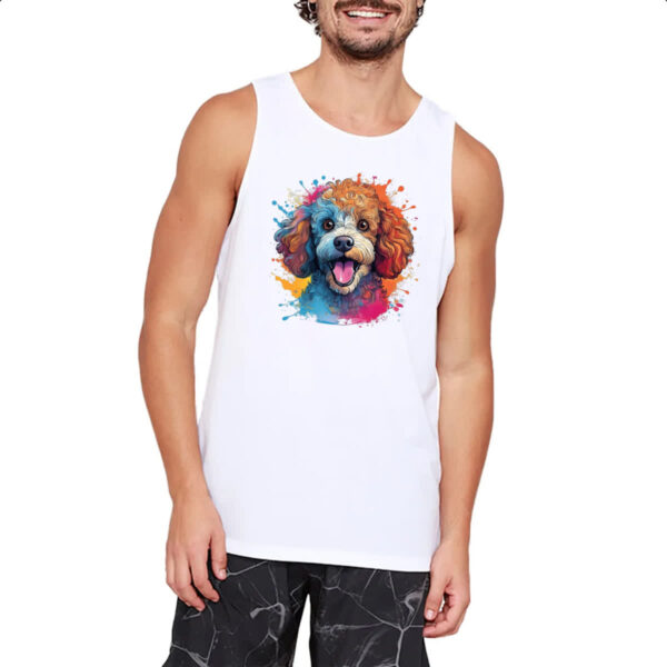 Camiseta Regata Poodle watercolor art - Imagem 2