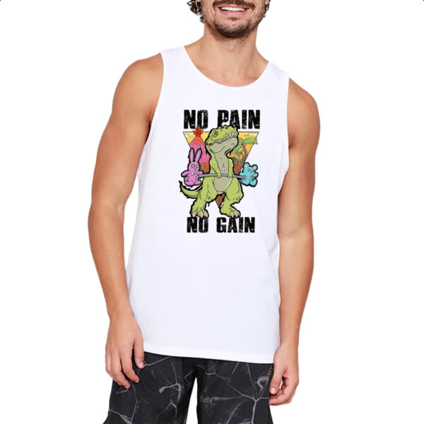 Camiseta Regata Dinossauro No Pain No Gain - Imagem 2