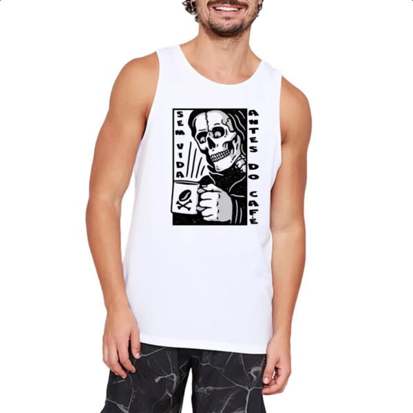Camiseta Regata Sem vida antes do cafe - Imagem 2