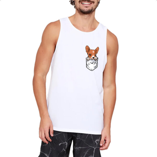 Camiseta Regata Cachorro Chihuahua no bolso - Imagem 2