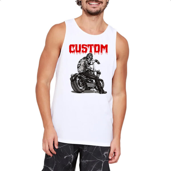 Camiseta Regata Moto Skull Custom - Imagem 2