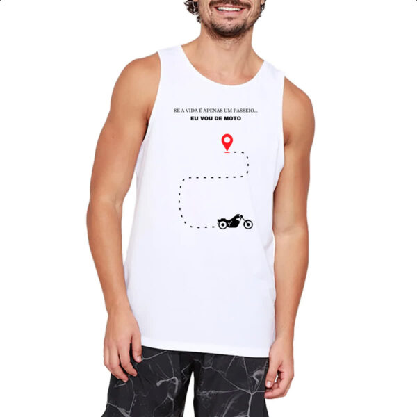 Camiseta Regata Vida Passeio de moto - Imagem 2