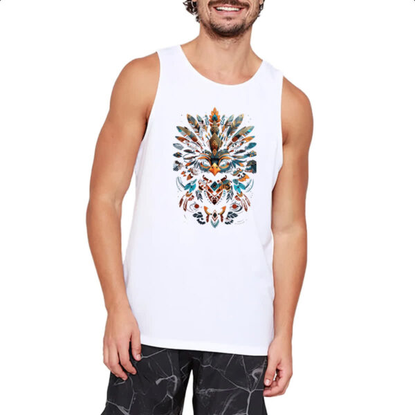 Camiseta Regata Coruja Elementos Indigenas - Imagem 2