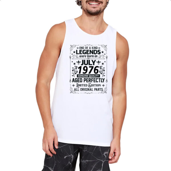 Camiseta Regata Legends Were Born JUL-1976 - Imagem 2
