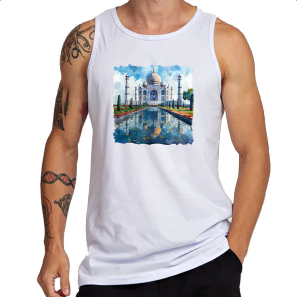 Camiseta Regata Taj Mahal watercolor - Imagem 3