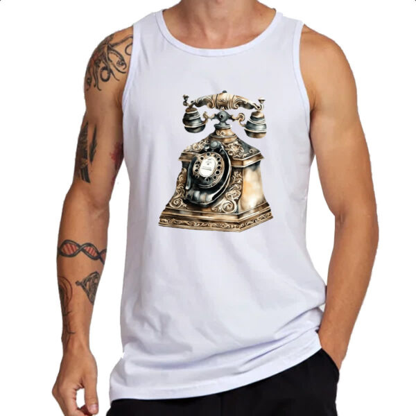 Camiseta Regata Telefone antigo vintage - Imagem 3
