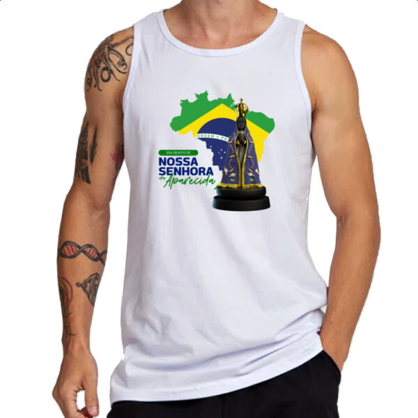 Camiseta Regata Devoto Nossa Sen Aparecida - Imagem 3