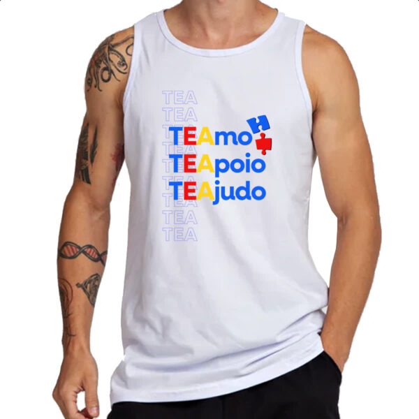 Camiseta Regata Autismo Amo Apoio Ajudo - Imagem 3
