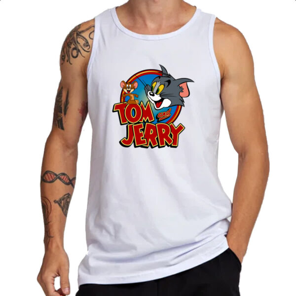Camiseta Regata Tom e Jerry Logo Classico - Imagem 3