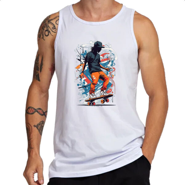 Camiseta Regata Street Skate Splash Art - Imagem 3