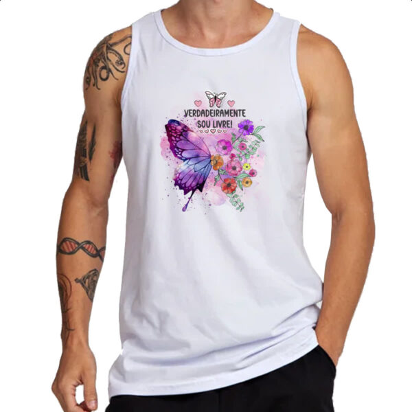 Camiseta Regata Verdadeiramente sou livre - Imagem 3