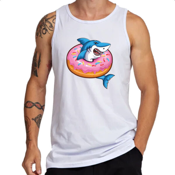 Camiseta Regata Tubarao Donuts - Imagem 3