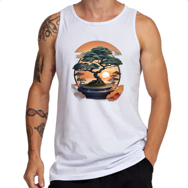 Camiseta Regata Bonsai sunset japan - Imagem 3