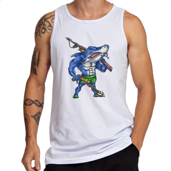 Camiseta Regata Tubarao cacador armado - Imagem 3
