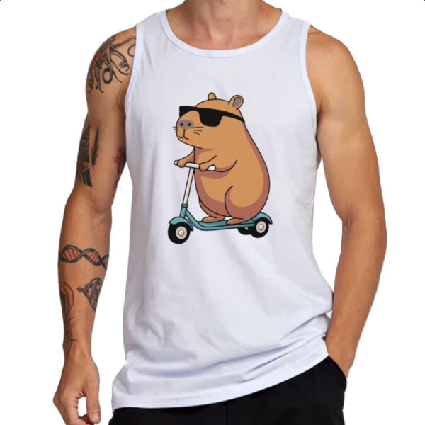 Camiseta Regata Capivara no patinete - Imagem 3