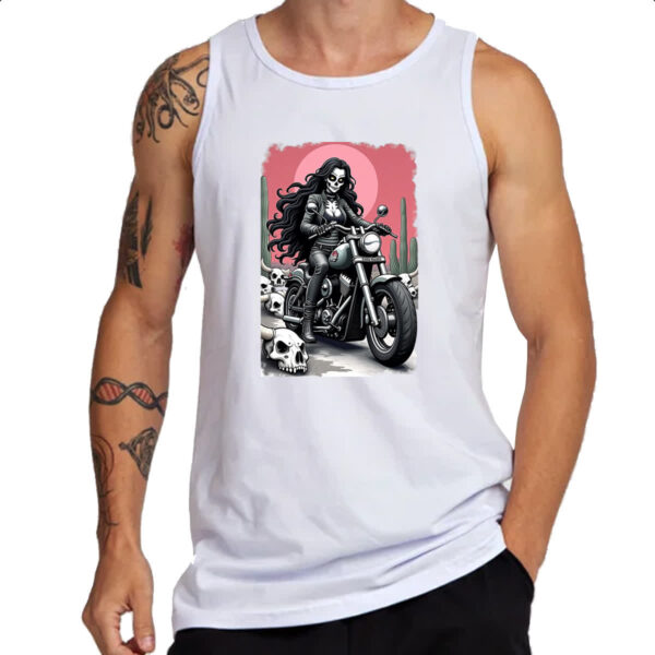 Camiseta Regata Catrina Motoqueira Radical - Imagem 3