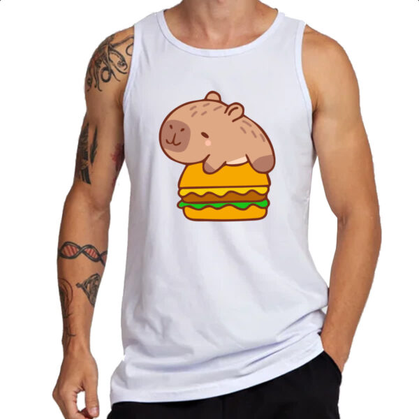 Camiseta Regata Capivara Hamburguer - Imagem 3