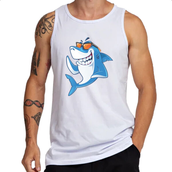 Camiseta Regata Tubarao verao oculos de sol - Imagem 3