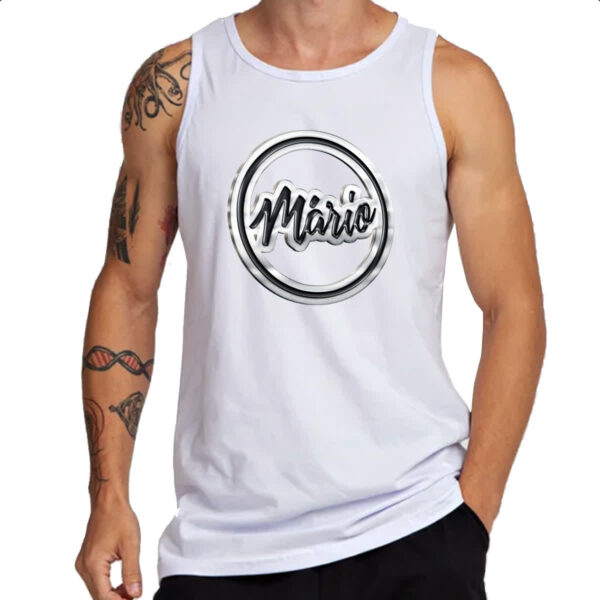 Camiseta Regata Mario Metal Logo - Imagem 3