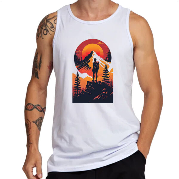 Camiseta Regata Viajante Mochileiro Sunset - Imagem 3