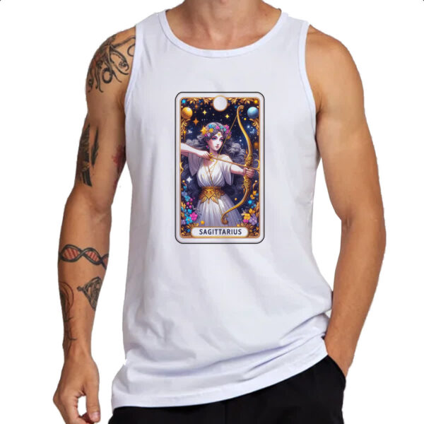 Camiseta Regata Signo Carta Taro Sagitario - Imagem 3