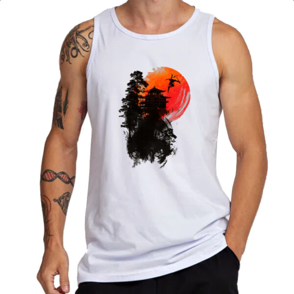 Camiseta Regata Ninja sob a lua de sangue - Imagem 3